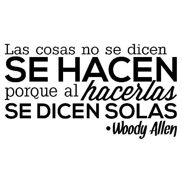 Wandtattoos: Las cosas no se dicen... Woody Allen