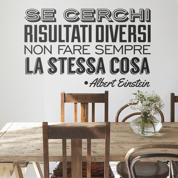 Wandtattoos: Se cerchi risultati diversi... Albert Einstein