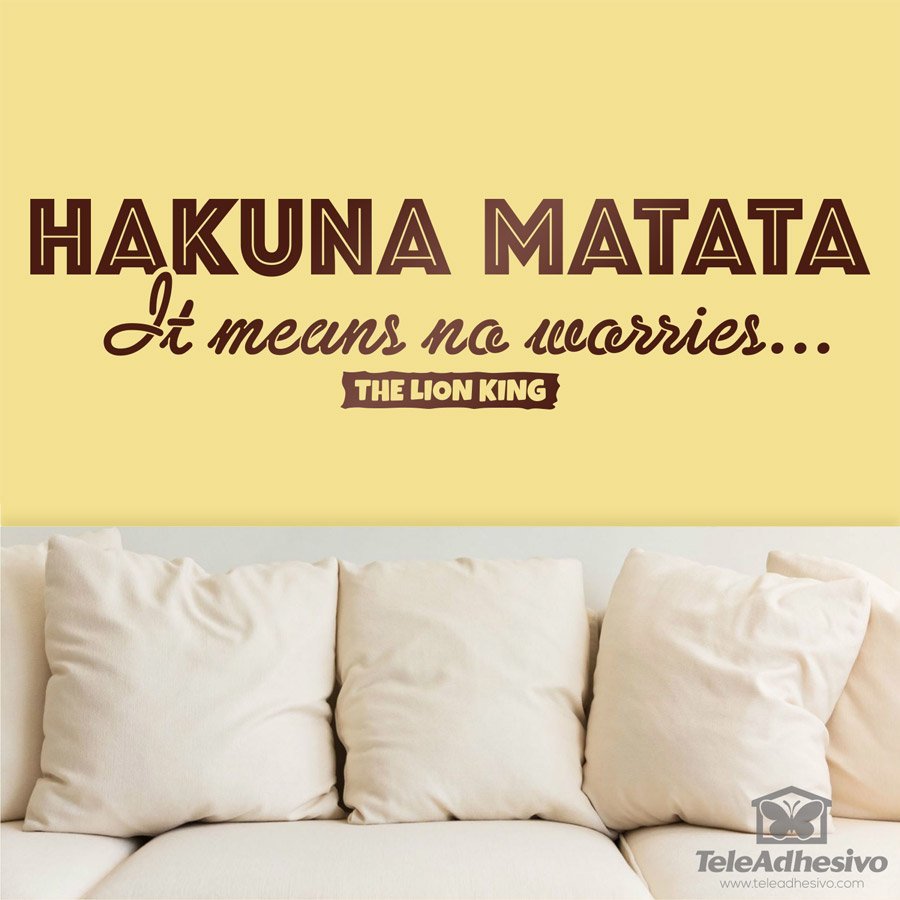 Wandtattoos: Hakuna Matata in Englisch