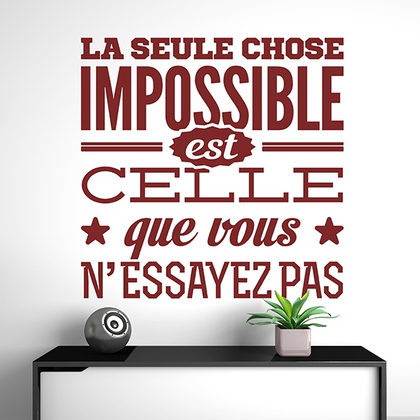 Wandtattoos: La seule chose impossible...