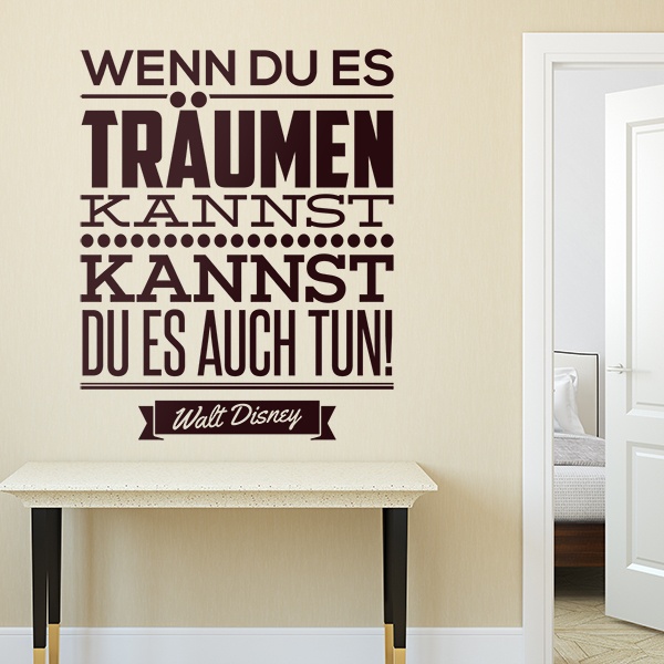 Wandtattoo Zitate Wenn Du Es Traumen Kannst Walt Disney