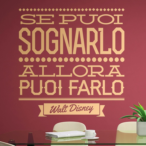 Wandtattoos: Se puoi sognarlo allora puoi farlo, Walt Disney