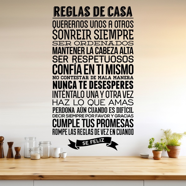 Wandtattoos: Reglas de la Casa