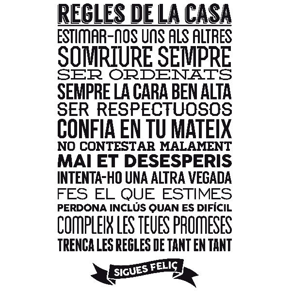 Wandtattoos: Regles de la casa