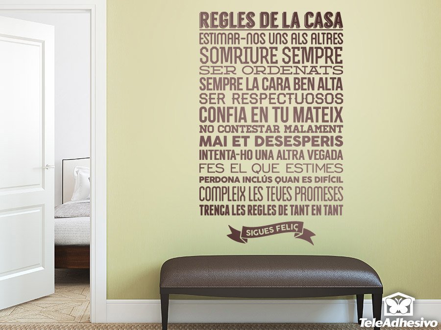 Wandtattoos: Regles de la casa