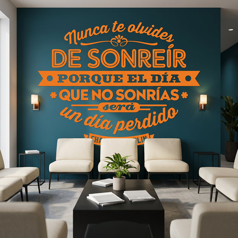 Wandtattoos: Nunca te olvides de sonre&iacute;r