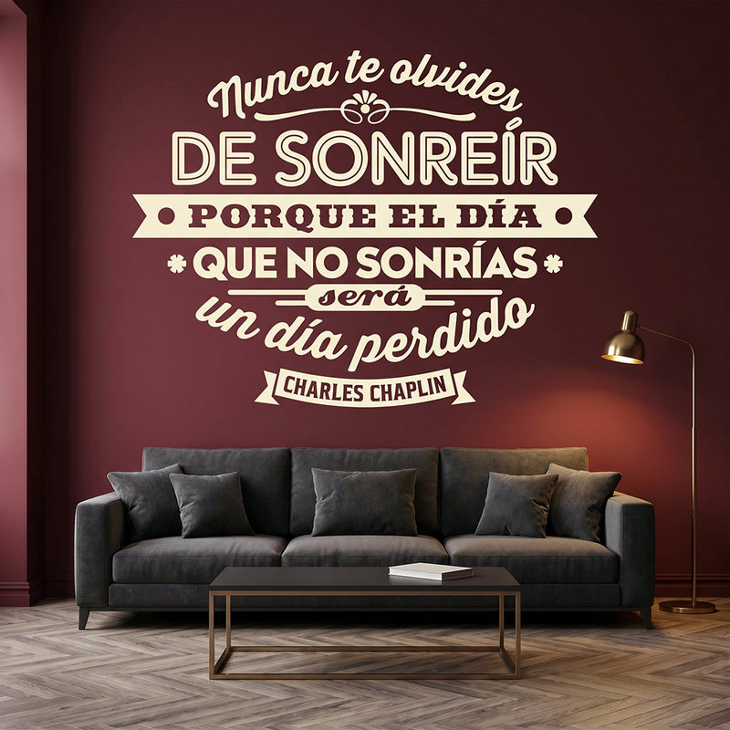 Wandtattoos: Nunca te olvides de sonre&iacute;r