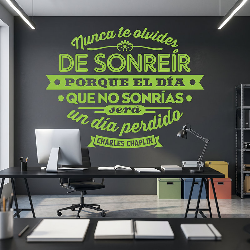 Wandtattoos: Nunca te olvides de sonre&iacute;r