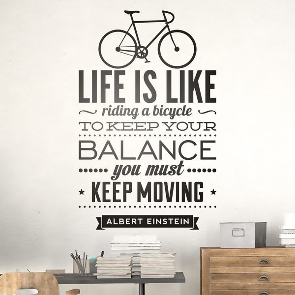 Wandtattoos: Life is like riding a bicycle