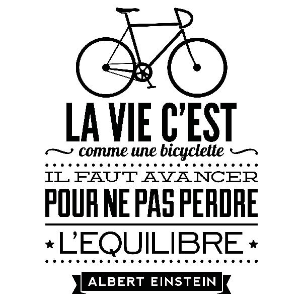 Wandtattoos: La vie c'est comme une bicyclette