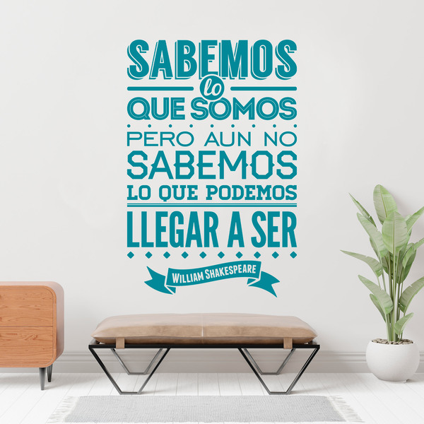 Wandtattoos: Sabemos lo que somos... William Shakespeare