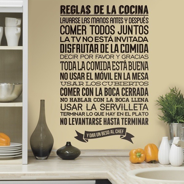 Wandtattoos: Regeln der Küche - Spanisch