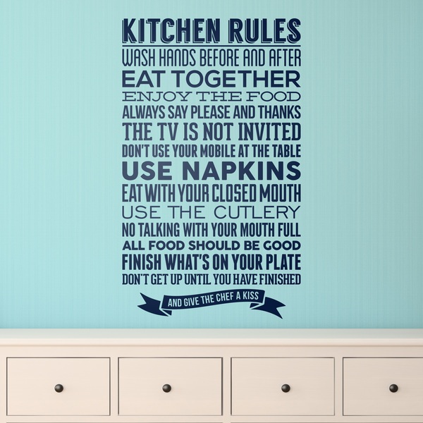 Wandtattoos: Regeln der Küche - Englisch