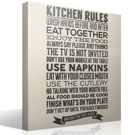 Wandtattoos: Regeln der Küche - Englisch