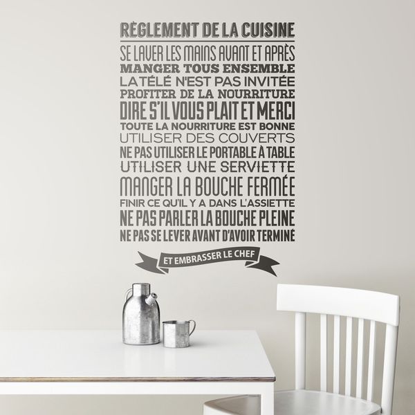 Wandtattoos: Règles de la cuisine