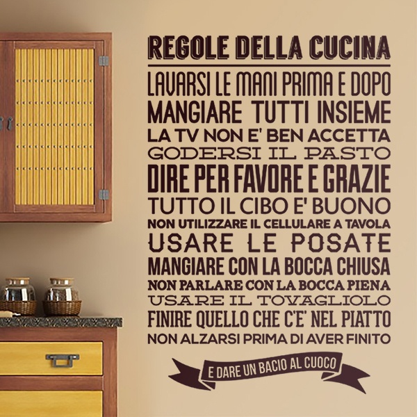 Wandtattoos: Regole della cucina