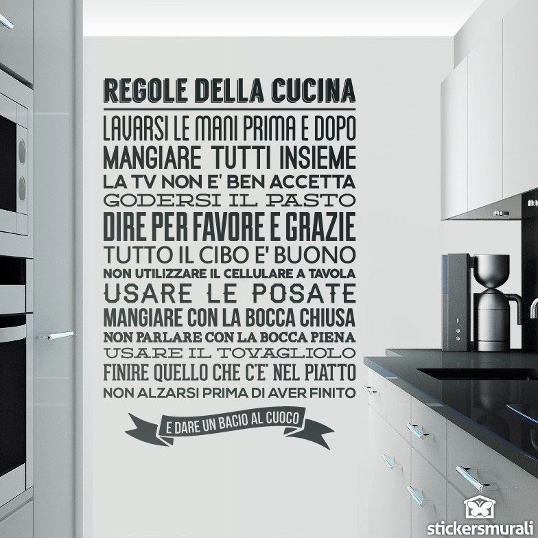 Wandtattoos: Regole della cucina