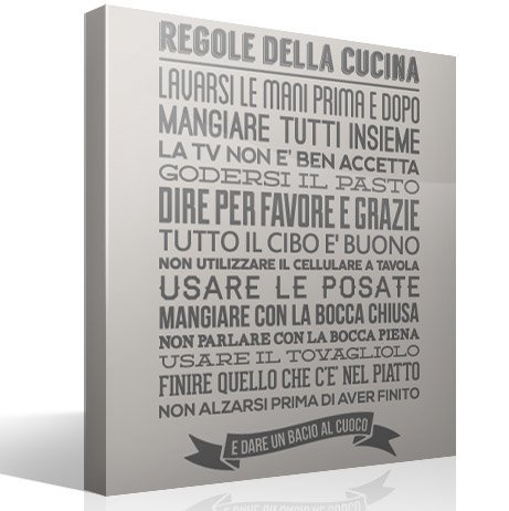 Wandtattoos: Regole della cucina