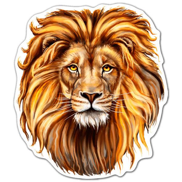 Aufkleber: Kopf eines Löwen