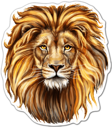 Aufkleber: Kopf eines Löwen 0