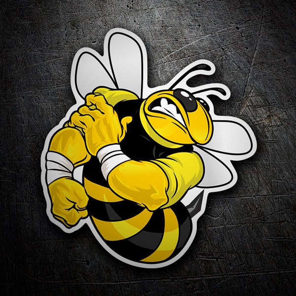 Aufkleber: starke Biene 1