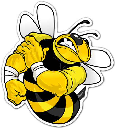 Aufkleber: starke Biene 0