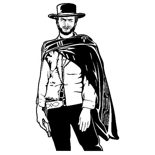 Wandtattoos: Clint Eastwood Western