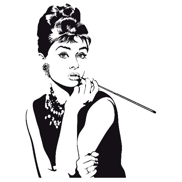 Wandtattoos: Audrey Hepburn posiert