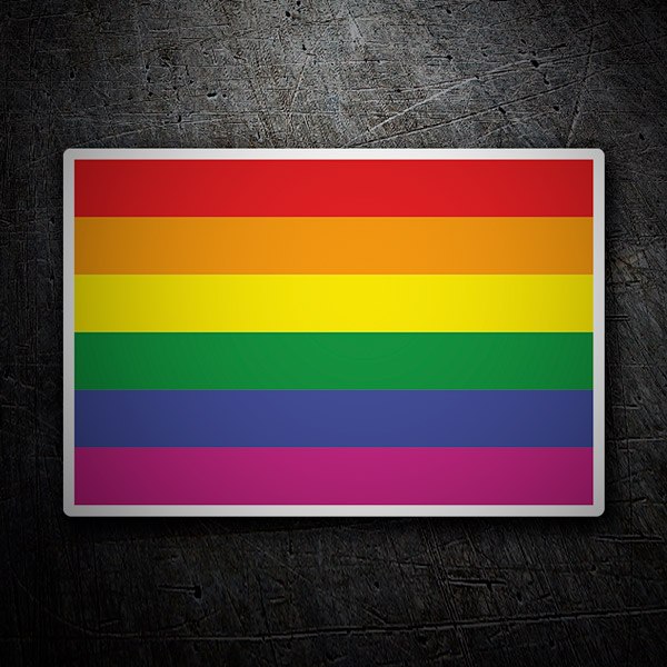 Aufkleber: Regenbogen-Flagge