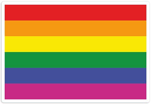 Aufkleber: Regenbogen-Flagge