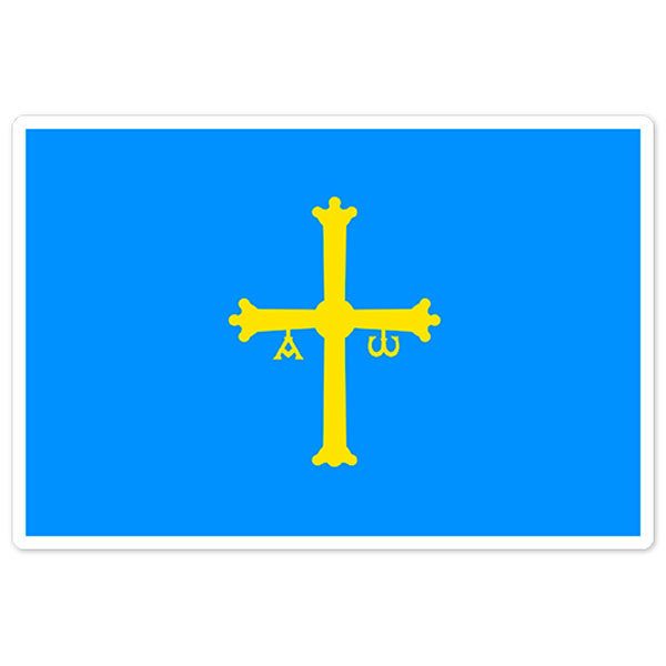 Aufkleber: Flagge von Asturien