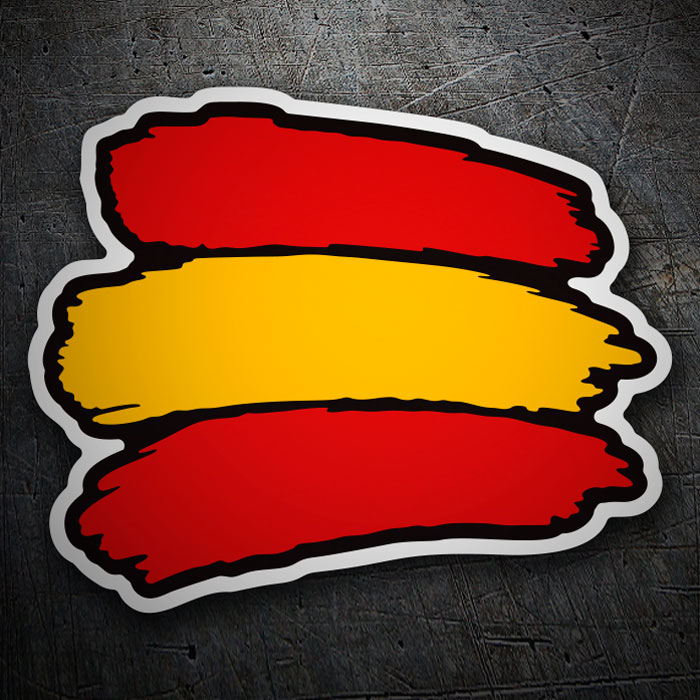 Aufkleber: Pinselstrich Spanien