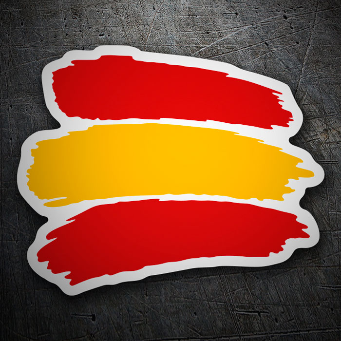 Aufkleber: Stiftstriche Spanien weiß