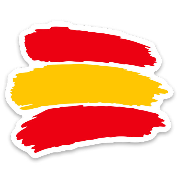 Aufkleber: Stiftstriche Spanien weiß