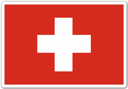 Aufkleber: Flagge der Schweiz