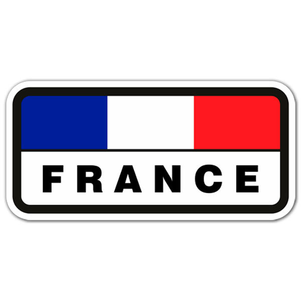 Aufkleber: Flagge von Frankreich horizontal