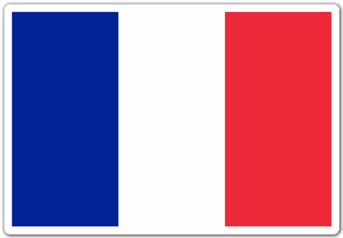 Aufkleber: Flagge von Frankreich ohne Schild 0