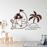 Kinderzimmer Wandtattoo: Maus auf Piratenschiff 3