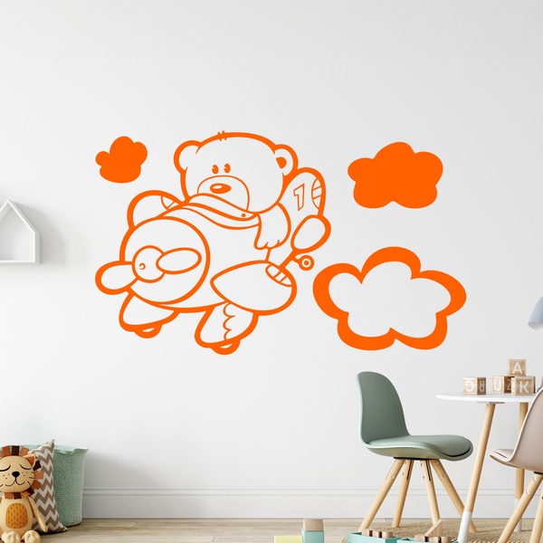 Kinderzimmer Wandtattoo: Fliegerbär