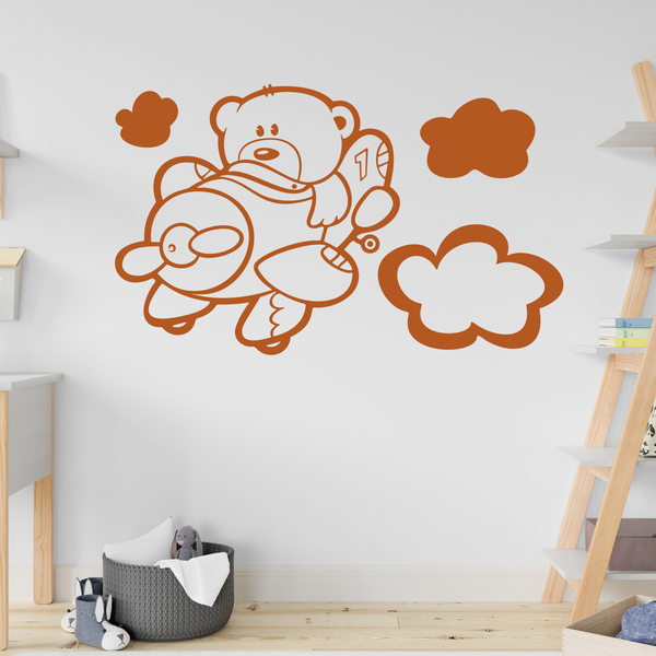 Kinderzimmer Wandtattoo: Fliegerbär