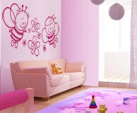 Kinderzimmer Wandtattoo: Biene und Blumen 8