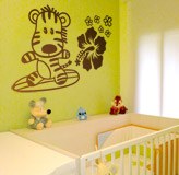 Kinderzimmer Wandtattoo: Surf Zebra 5