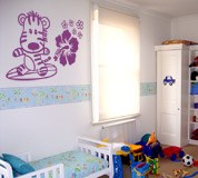 Kinderzimmer Wandtattoo: Surf Zebra 6