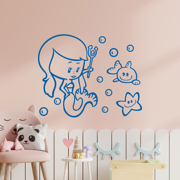 Kinderzimmer Wandtattoo: Kleine Meerjungfrau