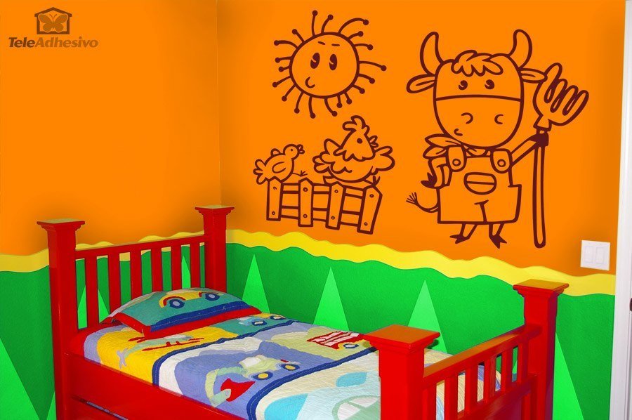 Kinderzimmer Wandtattoo: Die Kuhfarm