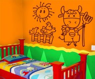 Kinderzimmer Wandtattoo: Die Kuhfarm 4