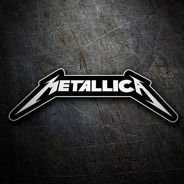 Aufkleber: Metallica mit stilisierten angularen Buchstaben