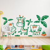 Kinderzimmer Wandtattoo: Mehrfarbige Dschungeltiere 2
