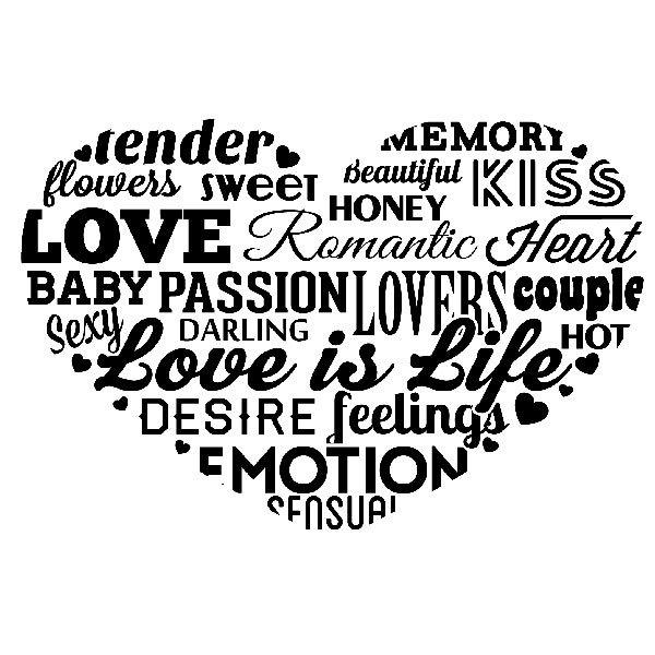 Wandtattoos: Schriftart auf Liebe