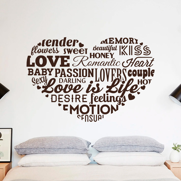 Wandtattoos: Schriftart auf Liebe